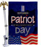 September 11 Patriot Day - Patriotic Americana Vertical Impressions Decorative Flags HG192665 Made In USA