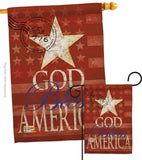 God Bless America - Patriotic Americana Vertical Impressions Decorative Flags HG111053 Made In USA