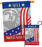 September 11th - Patriotic Americana Vertical Impressions Decorative Flags HG111060 Made In USA