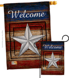 Welcome Vintage - Patriotic Americana Vertical Impressions Decorative Flags HG111066 Made In USA