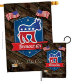 Democrats - Patriotic Americana Vertical Impressions Decorative Flags HG111070 Made In USA