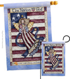 One Nation Under God - Patriotic Americana Vertical Impressions Decorative Flags HG111074 Made In USA