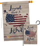 Land I Love - Patriotic Americana Vertical Impressions Decorative Flags HG111083 Made In USA