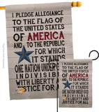 Pledge of Allegiance - Patriotic Americana Vertical Impressions Decorative Flags HG111085 Made In USA