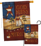 God Bless America - Patriotic Americana Vertical Impressions Decorative Flags HG111090 Made In USA