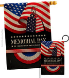 Remember Memorial Day - Patriotic Americana Vertical Impressions Decorative Flags HG111096 Made In USA