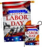 Happy Labor Day - Patriotic Americana Vertical Impressions Decorative Flags HG111103 Made In USA