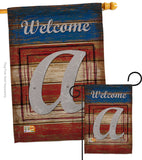 Patriotic A Initial - Patriotic Americana Vertical Impressions Decorative Flags HG130105 Made In USA