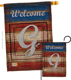 Patriotic G Initial - Patriotic Americana Vertical Impressions Decorative Flags HG130111 Made In USA