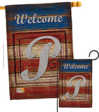 Patriotic P Initial - Patriotic Americana Vertical Impressions Decorative Flags HG130120 Made In USA