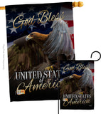 American Eagle - Patriotic Americana Vertical Impressions Decorative Flags HG137136 Made In USA