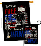 Home Of The Brave - Patriotic Americana Vertical Impressions Decorative Flags HG137159 Made In USA