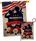 Remembrance Of Fallen - Patriotic Americana Vertical Impressions Decorative Flags HG137499 Made In USA
