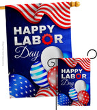 Labor Day Balloon - Patriotic Americana Vertical Impressions Decorative Flags HG137567 Made In USA