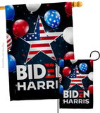 Biden Harris - Patriotic Americana Vertical Impressions Decorative Flags HG170143 Made In USA