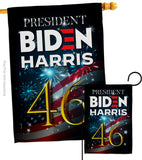 President 46 Biden - Patriotic Americana Vertical Impressions Decorative Flags HG170160 Made In USA