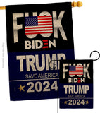 Fuck Biden Save America - Patriotic Americana Vertical Impressions Decorative Flags HG170188 Made In USA