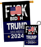 Fuck Biden Save America - Patriotic Americana Vertical Impressions Decorative Flags HG170188 Made In USA