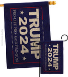 2024 Trump Pro Life - Patriotic Americana Vertical Impressions Decorative Flags HG170208 Made In USA