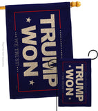 Trump Won - Patriotic Americana Vertical Impressions Decorative Flags HG170223 Made In USA