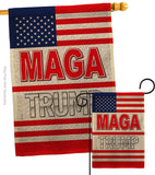 MAGA Trump - Patriotic Americana Vertical Impressions Decorative Flags HG170231 Made In USA