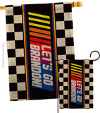 Race Let's Go Brandon - Patriotic Americana Horizontal Impressions Decorative Flags HG170247 Made In USA