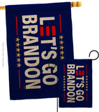 Let's Go Brandon Blue - Patriotic Americana Horizontal Impressions Decorative Flags HG170252 Made In USA