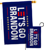 Let's Go Brandon Blue - Patriotic Americana Horizontal Impressions Decorative Flags HG170252 Made In USA