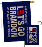 Not My Voice Brandon - Patriotic Americana Horizontal Impressions Decorative Flags HG170254 Made In USA