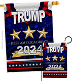 Keep America Great Trump - Patriotic Americana Vertical Impressions Decorative Flags HG192179 Made In USA