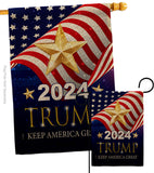 2024 Trump Keep America Great - Patriotic Americana Vertical Impressions Decorative Flags HG192181 Made In USA