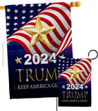 2024 Trump Keep America Great - Patriotic Americana Vertical Impressions Decorative Flags HG192181 Made In USA