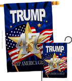 Trump 47 Keep America Great - Patriotic Americana Vertical Impressions Decorative Flags HG192324 Made In USA