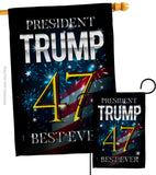 Trump 47 Best Ever - Patriotic Americana Vertical Impressions Decorative Flags HG192325 Made In USA