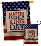 MLK Day - Patriotic Americana Vertical Impressions Decorative Flags HG192385 Made In USA