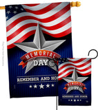 Memorial Day Star - Patriotic Americana Vertical Impressions Decorative Flags HG192546 Made In USA