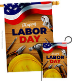 Labor Day - Patriotic Americana Vertical Impressions Decorative Flags HG192638 Made In USA