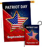 Never Forget 9/11 - Patriotic Americana Vertical Impressions Decorative Flags HG192666 Made In USA