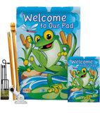 Frog - Pets Nature Vertical Impressions Decorative Flags HG110041 Made In USA