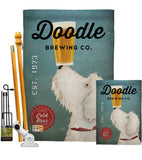 Doodle Brewing - Pets Nature Vertical Impressions Decorative Flags HG110112 Made In USA