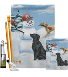Snow Pals - Pets Nature Vertical Impressions Decorative Flags HG110113 Made In USA