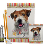 Parson Russell Terrier Happiness - Pets Nature Vertical Impressions Decorative Flags HG110137 Made In USA