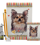 Chihuahua Happiness - Pets Nature Vertical Impressions Decorative Flags HG110168 Made In USA