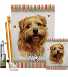 Tan Norfolk Terrier Happiness - Pets Nature Vertical Impressions Decorative Flags HG110186 Made In USA