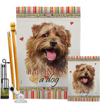 Norfolk Terrier Happiness - Pets Nature Vertical Impressions Decorative Flags HG110199 Made In USA