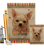 Apple Head Chihuahua Happiness - Pets Nature Vertical Impressions Decorative Flags HG110248 Made In USA