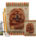 Red Chow Chow Happiness - Pets Nature Vertical Impressions Decorative Flags HG110249 Made In USA