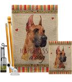 Fawn Great Dane Happiness - Pets Nature Vertical Impressions Decorative Flags HG110259 Made In USA
