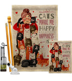 Crazy Cat Lady - Pets Nature Vertical Impressions Decorative Flags HG137512 Made In USA