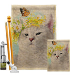 Garden Kitty - Pets Nature Vertical Impressions Decorative Flags HG137546 Made In USA